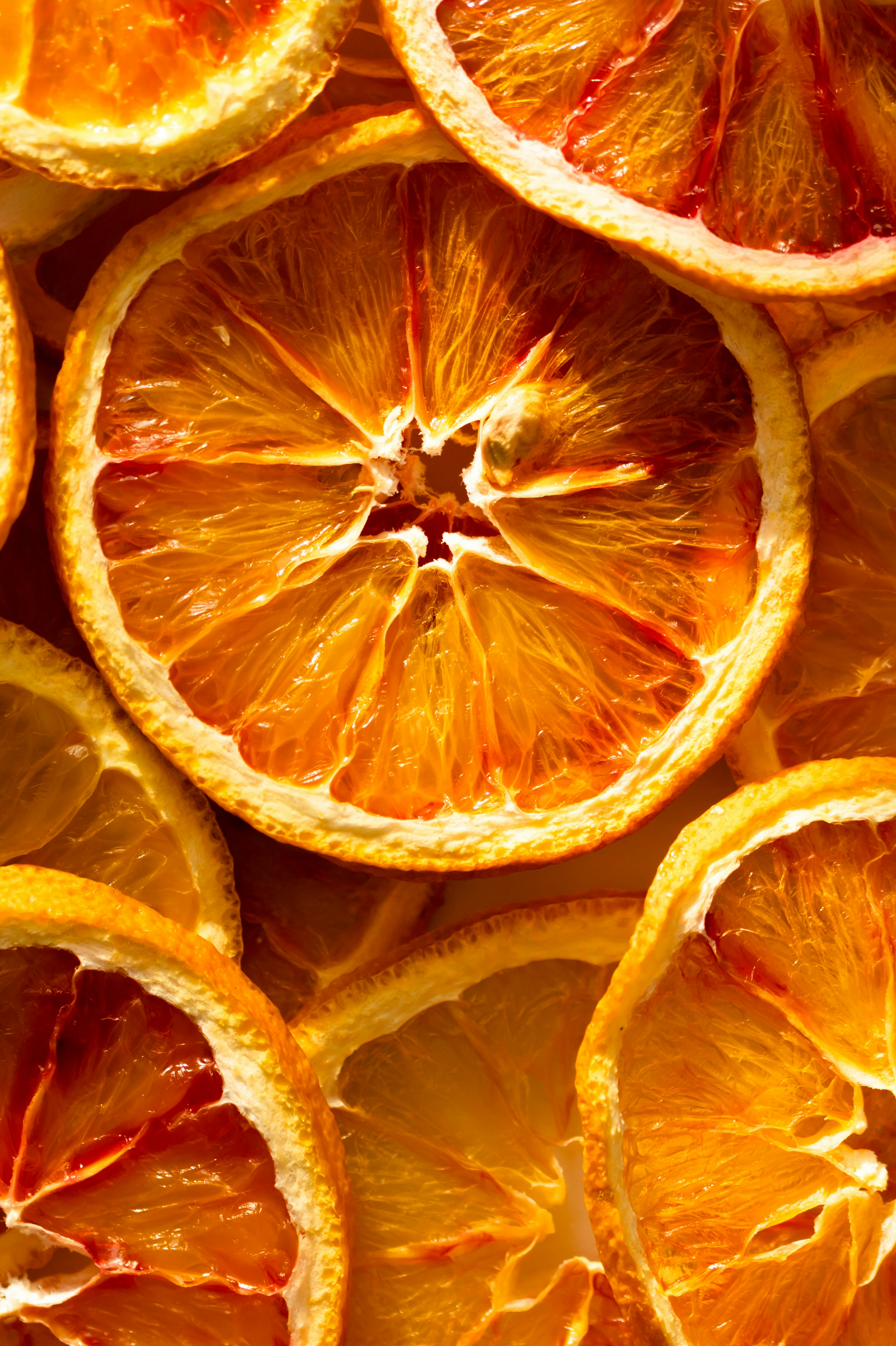 Dried blood orange slices